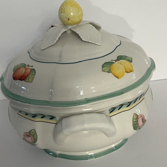 VILLEROY & BOCH French Garden Fleurence Soup Tureen/Serving Bowl w/ Lid 84.5 oz - Picture 2 of 9
